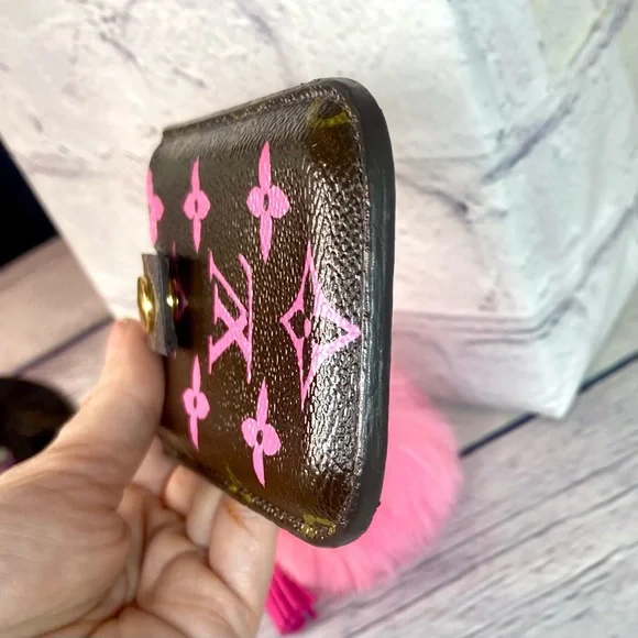 Louis Vuitton card holder keychain pouch converted from iPhone 3 case CUSTOM - Picture 6 of 12